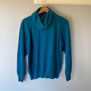 Angora blue turtleneck sweater